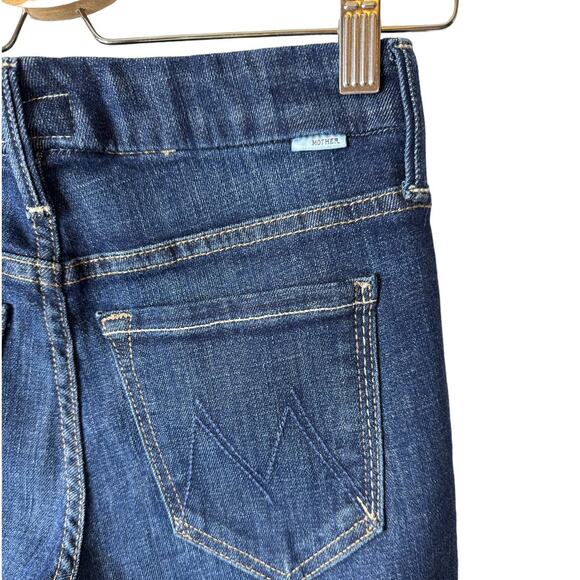 Mother The Looker Skinny Jeans in Clean Sweep Dark Blue Size 24 Like New - Picture 10 of 12